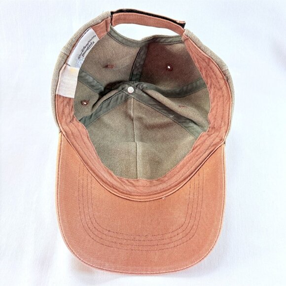 Walt Disney World Mickey Mouse Metal Logo Brown Tan Strapback Baseball Cap Hat - Picture 8 of 9